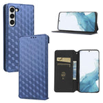 Custodia per telefono in pelle con texture a griglia cubica., For Samsung Galaxy S20 FE 2022 / 5G / 4G, For Samsung Galaxy S22 Ultra 5G, For Samsung Galaxy S22+ 5G, For Samsung Galaxy S22 5G