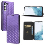 Custodia per telefono in pelle con texture a griglia cubica., For Samsung Galaxy S20 FE 2022 / 5G / 4G, For Samsung Galaxy S22 Ultra 5G, For Samsung Galaxy S22+ 5G, For Samsung Galaxy S22 5G