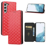 Custodia per telefono in pelle con texture a griglia cubica., For Samsung Galaxy S20 FE 2022 / 5G / 4G, For Samsung Galaxy S22 Ultra 5G, For Samsung Galaxy S22+ 5G, For Samsung Galaxy S22 5G
