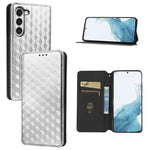 Custodia per telefono in pelle con texture a griglia cubica., For Samsung Galaxy S20 FE 2022 / 5G / 4G, For Samsung Galaxy S22 Ultra 5G, For Samsung Galaxy S22+ 5G, For Samsung Galaxy S22 5G