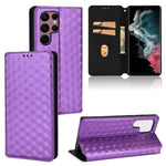 Custodia per telefono in pelle con texture a griglia cubica., For Samsung Galaxy S21 FE 5G, For Samsung Galaxy S21 5G, For Samsung Galaxy S21+ 5G, For Samsung Galaxy S21 Ultra 5G