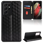 Custodia per telefono in pelle con texture a griglia cubica., For Samsung Galaxy S20 Ultra 5G, For Samsung Galaxy S20, For Samsung Galaxy S20+