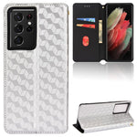 Custodia per telefono in pelle con texture a griglia cubica., For Samsung Galaxy S20 Ultra 5G, For Samsung Galaxy S20, For Samsung Galaxy S20+
