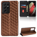 Custodia per telefono in pelle con texture a griglia cubica., For Samsung Galaxy S20 Ultra 5G, For Samsung Galaxy S20, For Samsung Galaxy S20+