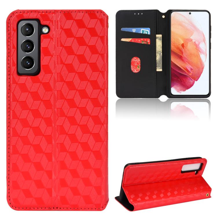 Custodia per telefono in pelle con texture a griglia cubica., For Samsung Galaxy S20 Ultra 5G, For Samsung Galaxy S20, For Samsung Galaxy S20+