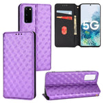 Custodia per telefono in pelle con texture a griglia cubica., For Samsung Galaxy S20 FE 2022 / 5G / 4G, For Samsung Galaxy S22 Ultra 5G, For Samsung Galaxy S22+ 5G, For Samsung Galaxy S22 5G