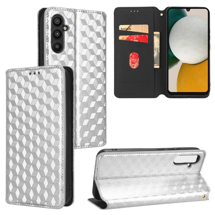 Custodia per telefono in pelle con texture a griglia cubica., For Samsung Galaxy A23 4G / 5G / F23 / M23, For Samsung Galaxy A04e / M04 / F04, For Samsung Galaxy A14 4G / 5G, For Samsung Galaxy A24 5G
