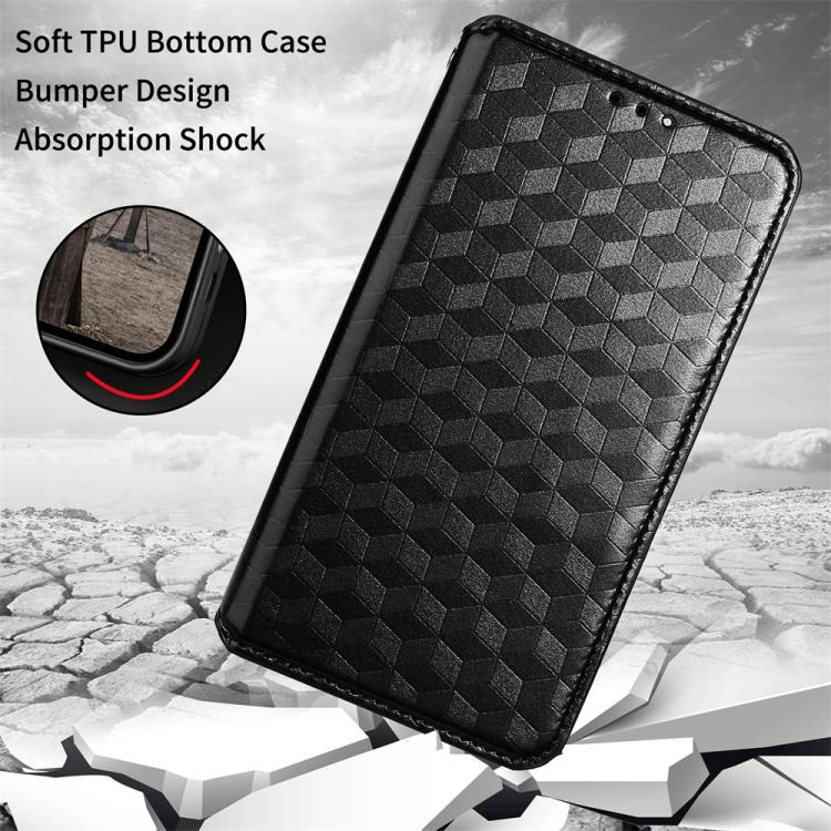 Custodia per telefono in pelle con texture a griglia cubica., For Samsung Galaxy A34 5G, For Samsung Galaxy A54 5G, For Samsung Galaxy A23e / A23s, For Samsung Galaxy A04 4G / M13 5G