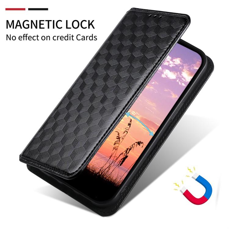 Custodia per telefono in pelle con texture a griglia cubica., For Samsung Galaxy A52 4G / 5G / A52s 5G, For Samsung Galaxy A12 / A12 Nacho / M12, For Samsung Galaxy A02s / A03s 164.2mm, For Samsung Galaxy A22 5G Japan Version