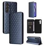 Custodia per telefono in pelle con texture a griglia cubica., For Samsung Galaxy A16 4G / 5G, For Samsung Galaxy A15 4G / 5G, For Samsung Galaxy A55 5G, For Samsung Galaxy A35 5G
