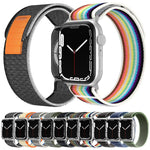 Cinturino per orologio xDfind in nylon a doppia sezione con passante, For Apple Watch 46mm / 49mm / 45mm / 44mm, For Apple Watch 42mm / 41mm / 40mm / 38mm
