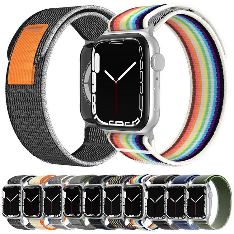Cinturino per orologio xDfind in nylon a doppia sezione con passante, For Apple Watch 46mm / 49mm / 45mm / 44mm, For Apple Watch 42mm / 41mm / 40mm / 38mm
