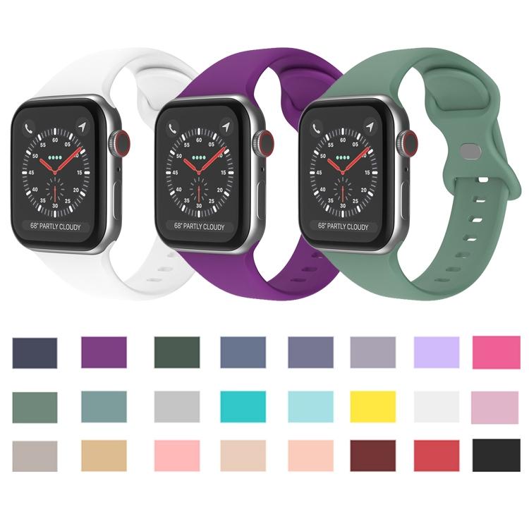 Cinturino per orologio in silicone con fibbia a farfalla xDfind, For Apple Watch 46mm / 49mm / 45mm / 44mm, For Apple Watch 42mm / 41mm / 40mm / 38mm