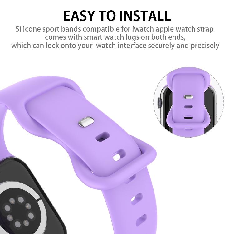 Cinturino per orologio in silicone con fibbia a farfalla xDfind, For Apple Watch 46mm / 49mm / 45mm / 44mm, For Apple Watch 42mm / 41mm / 40mm / 38mm
