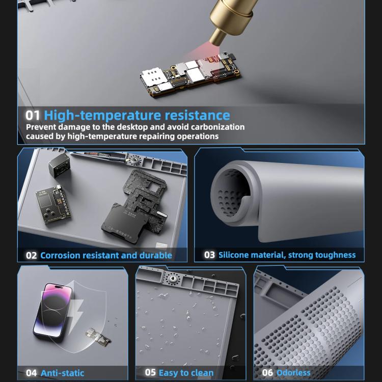Tappetino da lavoro in silicone Mega-Idea B440 resistente al calore - immagine 6