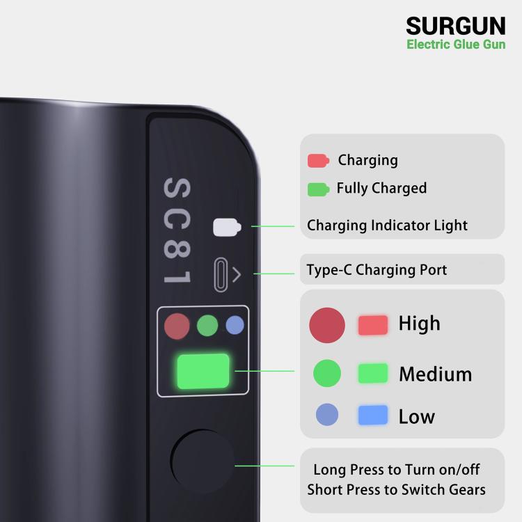 Dispenser elettrico per colla 2uul SC81 con batteria da 1100 mAh - immagine 4