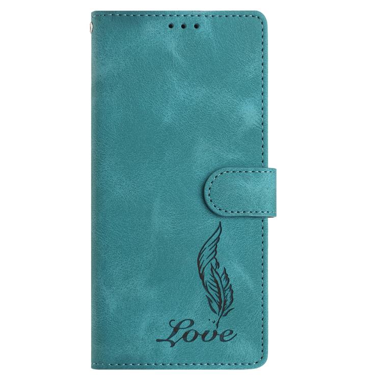 Custodia per telefono in similpelle con effetto piuma goffrato, piacevole al tatto., For Samsung Galaxy A03, For Samsung Galaxy A13 4G, For Samsung Galaxy A22 4G