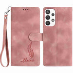 Custodia per telefono in similpelle con effetto piuma goffrato, piacevole al tatto., For Samsung Galaxy A22 5G, For Samsung Galaxy A32 4G, For Samsung Galaxy A72