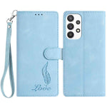 Custodia per telefono in similpelle con effetto piuma goffrato, piacevole al tatto., For Samsung Galaxy A22 5G, For Samsung Galaxy A32 4G, For Samsung Galaxy A72
