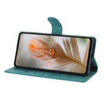 Custodia per telefono in similpelle con effetto piuma goffrato, piacevole al tatto., For Samsung Galaxy A02s