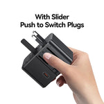 Caricabatterie da viaggio universale USAMS CC310 da 70 W con tre porte Type-C e due porte USB-A, CC310