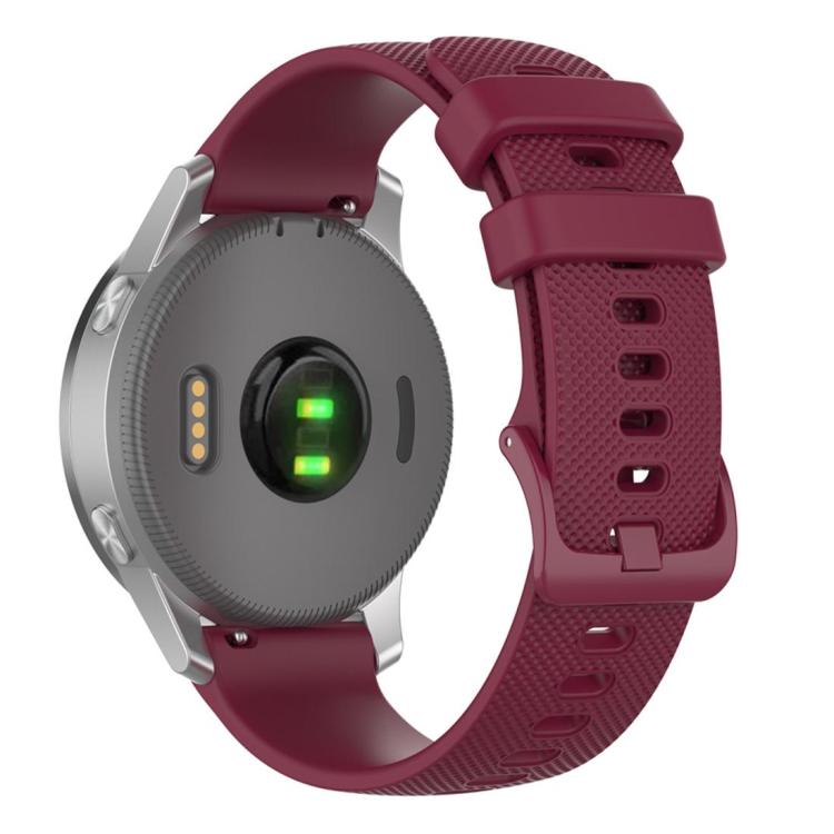 Cinturino per orologio in silicone a tinta unita con motivo a quadri piccoli xDfind, 18mm For Garmin Venu 2S / Move 3S / Active S, 20mm For Garmin Forerunner 570 42mm/245/645
