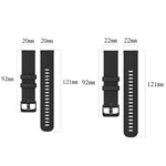 Cinturino per orologio in silicone a tinta unita con motivo a quadri piccoli xDfind, 18mm For Garmin Venu 2S / Move 3S / Active S, 20mm For Garmin Forerunner 570 42mm/245/645
