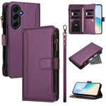 Custodia in pelle con chiusura magnetica, 9 scomparti per carte e cerniera, con cinturino da polso., For Samsung Galaxy A15 5G / 4G, For Samsung Galaxy A55 5G, For Samsung Galaxy A35 5G, For Samsung Galaxy A25 5G