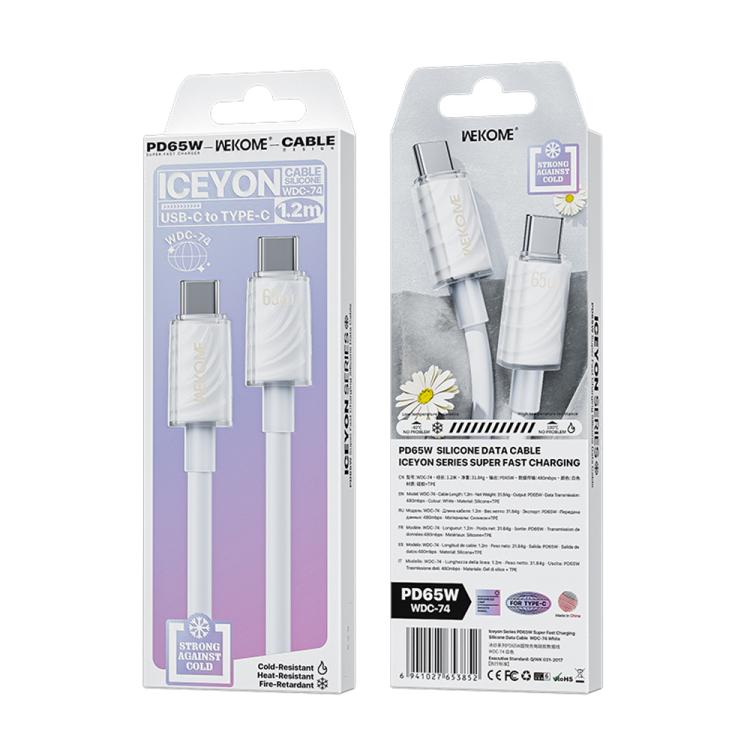 Cavo ricarica rapida USB-C 65W 1,2 m WK WDC-74