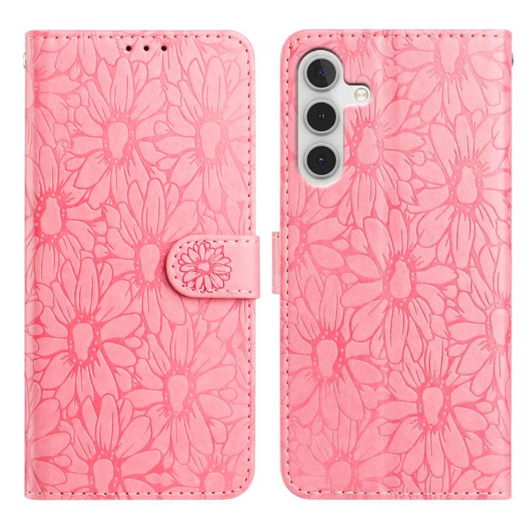 Custodia per telefono in pelle con motivo a margherite in rilievo, For Samsung Galaxy A24 4G, For Samsung Galaxy A23 5G