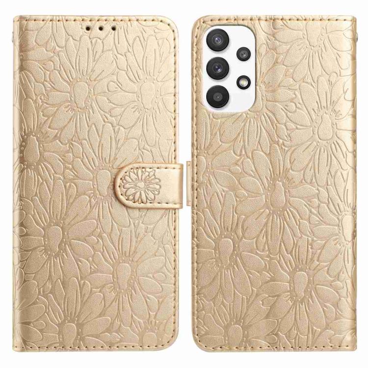 Custodia per telefono in pelle con motivo a margherite in rilievo, For Samsung Galaxy A24 4G, For Samsung Galaxy A23 5G