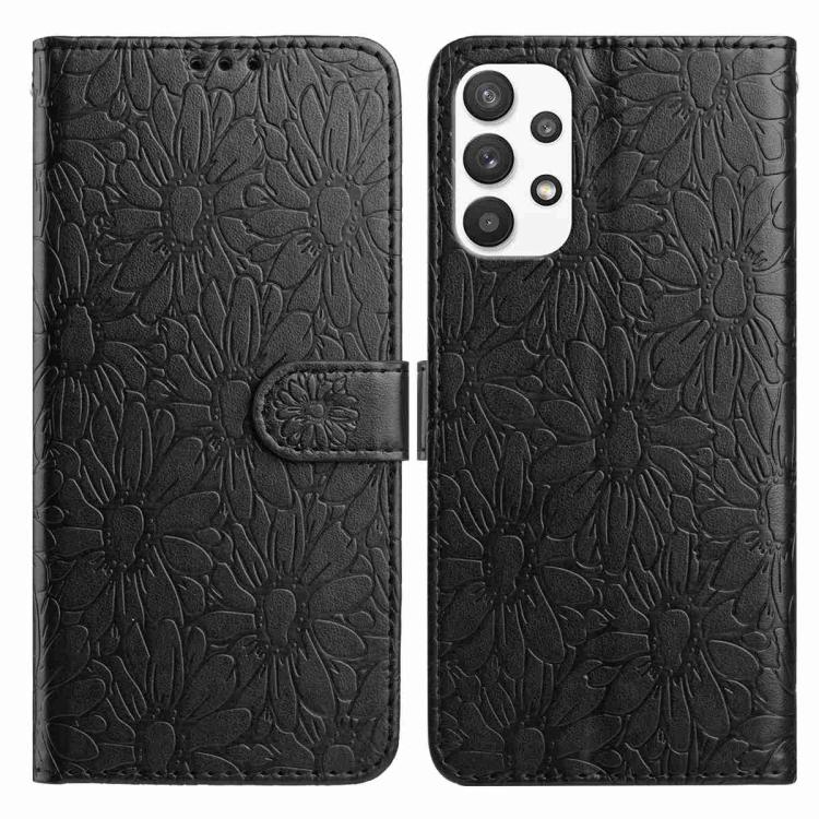 Custodia per telefono in pelle con motivo a margherite in rilievo, For Samsung Galaxy A24 4G, For Samsung Galaxy A23 5G