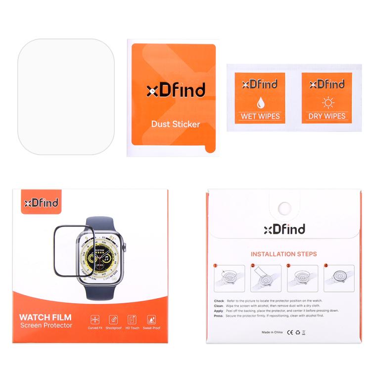 5 pezzi xDfind Pellicola protettiva in idrogel morbido a copertura totale per la parte anteriore, For Apple Watch Series 6&SE&5&4 44mm, For Apple Watch Series 6&SE&5&4 40mm, For Apple Watch Series 11 / 10 46mm, For Apple Watch Ultra 3 / 2 / 1 49mm     ...