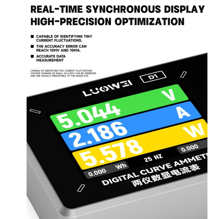 Amperometro digitale Luowei LW-D1 con display TFT da 2,8 pollici - immagine 7