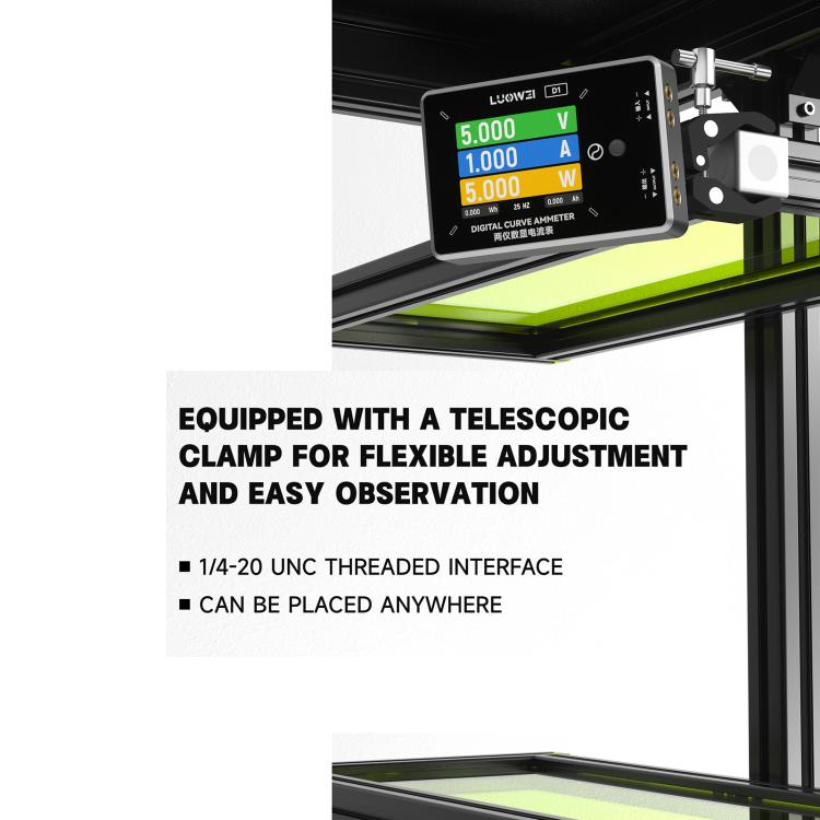 Amperometro digitale Luowei LW-D1 con display TFT da 2,8 pollici - immagine 10