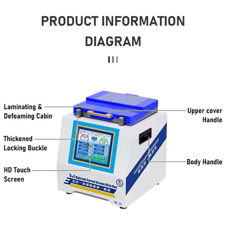 Sistema di laminazione UV YYD YD-636 per schermi curvi e piatti - immagine 4