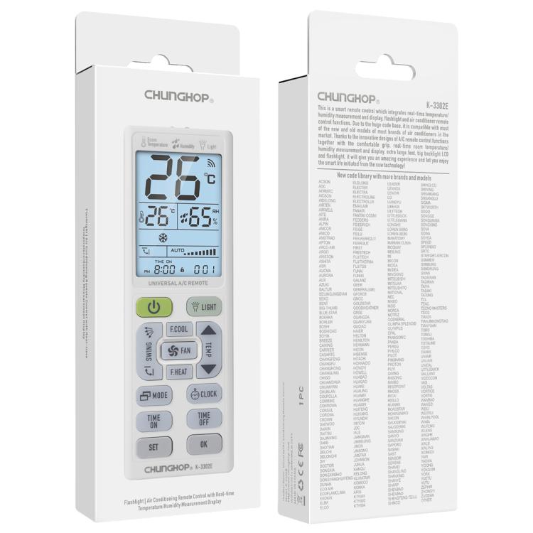 Telecomando universale CHUNGHOP K-3302E per condizionatore - immagine 6