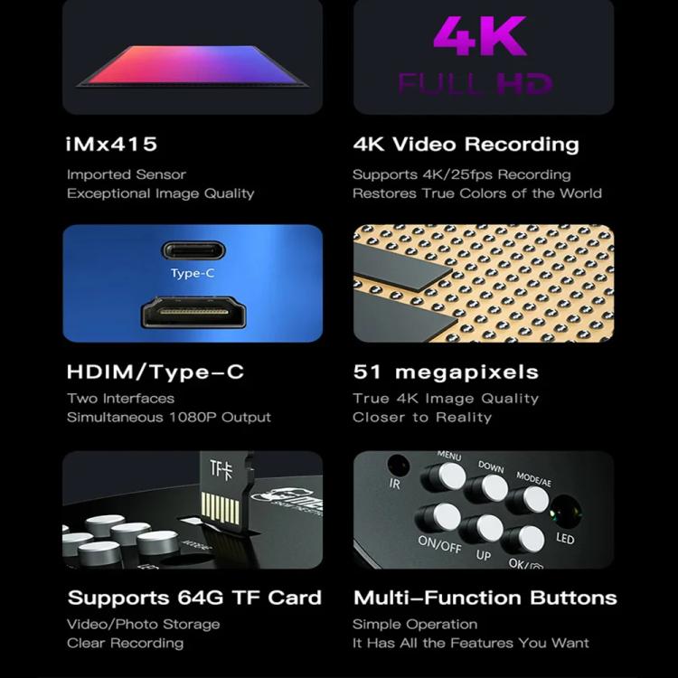 Telecamera per microscopio Mechanic MOS 4K con sensore IMX415 da 51 MP - immagine 6