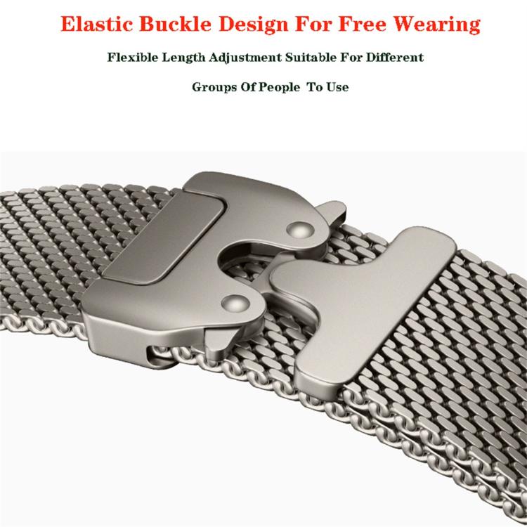 Cinturino per orologio xDfind con fibbia a ombrello, maglia milanese in acciaio inossidabile., For Apple Watch 46mm / 49mm / 45mm / 44mm Think Mesh