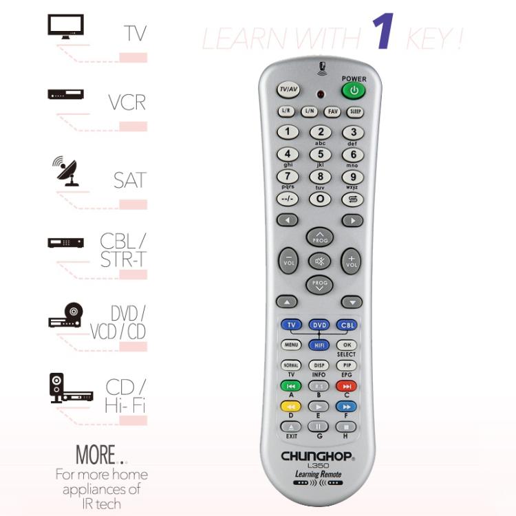 Telecomando universale CHUNGHOP L350 a infrarossi con autoapprendimento - immagine 6
