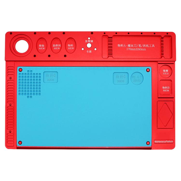 Supporto per microscopio in alluminio con tappetino in silicone - immagine 2