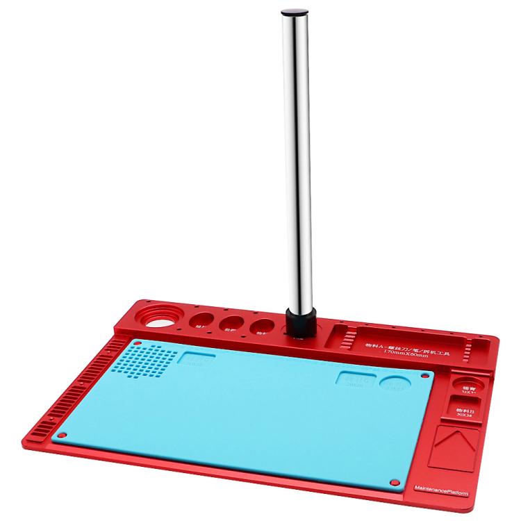 Supporto per microscopio in alluminio con tappetino in silicone - immagine 3