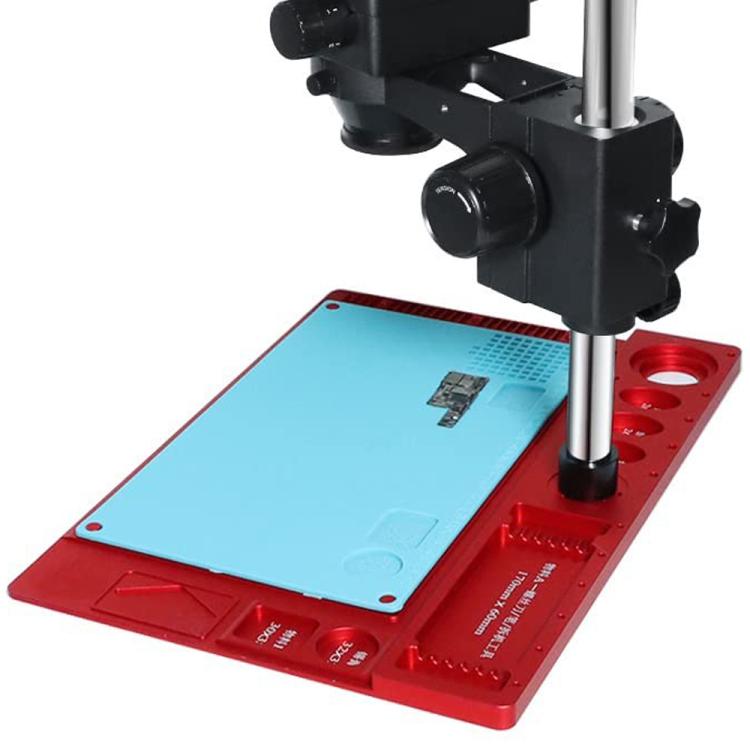 Supporto per microscopio in alluminio con tappetino in silicone - immagine 5