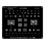 Stencil BGA per reballing iPhone 13, 14 e 15 con base magnetica