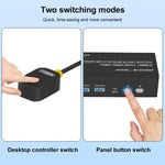 Switch KVM 8K 60Hz DP USB 3.0 per 2 Monitor e 2 Host