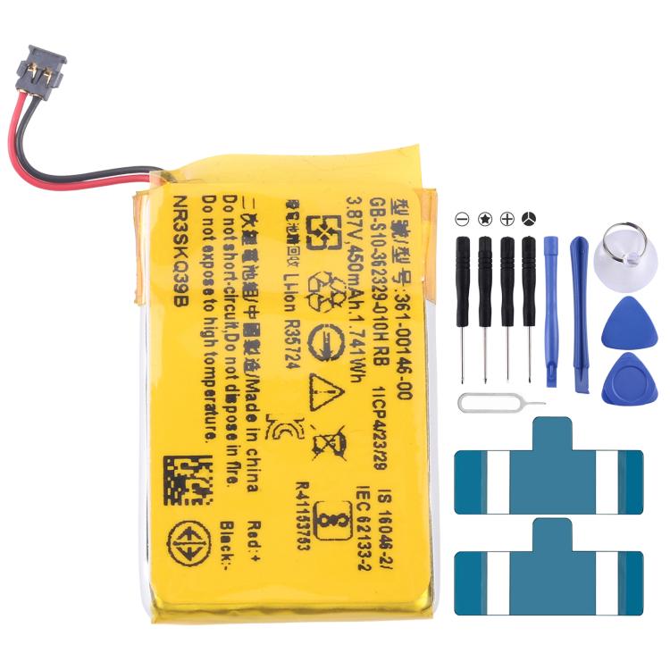 Batteria di ricambio da 450 mAh per Garmin marq2 forerunner 955 Solar 361-00146-00., For Garmin marq2 forerunner 955 Solar