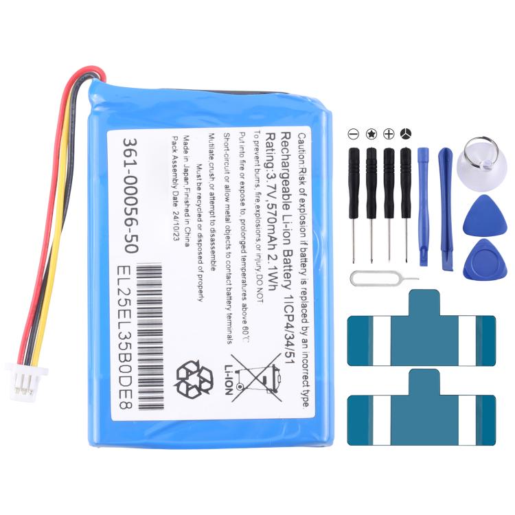 Batteria di ricambio 570 mAh per Garmin Drive50LM/51LMT/52LMGPS