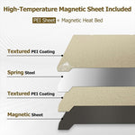 Piastra di costruzione per stampante 3D in acciaio armonico per Creality K2 Plus, Gold / Single-sided PEI Coating, Black / Single-sided PEI Coating, Gold / Double-sided PEI Coating, Black / Double-sided PEI Coating