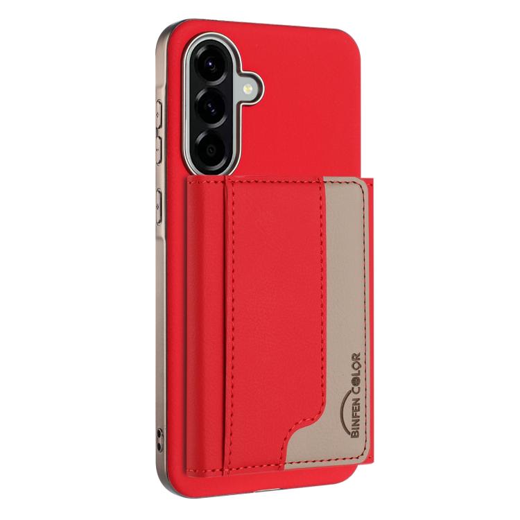 Portafoglio magnetico orizzontale in tinta con custodia per telefono RFID MagSafe, For Samsung Galaxy A25, For Samsung Galaxy A55