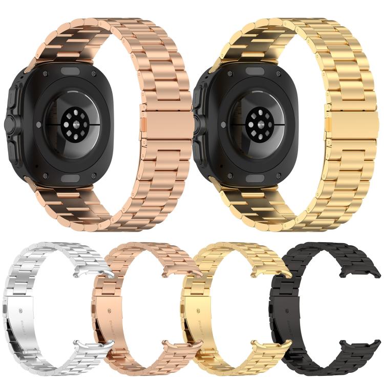 Cinturino per orologio in metallo xDfind Three Beads, For Samsung Galaxy Watch Ultra 47mm, For Samsung Galaxy Watch 7 / FE / 6 / 5 / 4, For Samsung Galaxy Fit3